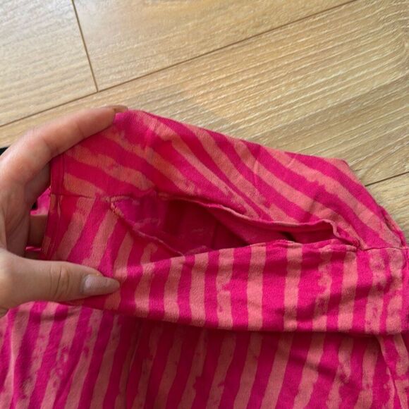 Calvin Klein Jeans pink striped t-shirt size medium - Picture 3 of 5